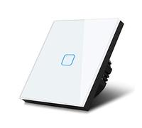 Maclean Energy Interruttore touch Adattatore LED Elegante e Moderno (Bianco, Singolo Qudrato)