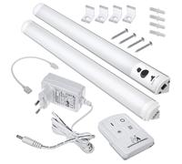 Maclean Lampada 245 lineare a LED sotto armadio, Striscia di Illuminazione+ Pilot (Set di 2 Moduli)