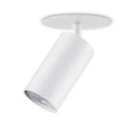 Maclean Faretti da incasso a soffitto rotondi in alluminio | Attacco GU10 fino a 40W | faretto moderno orientabile per controsoffitti | IP20 (Bianco, 1 pezzo senza lampadina)