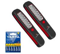 Maclean Lampade da officina LED 24 LED MCE03 con magnete e gancio - 2 pezzi