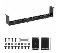 Maclean MC-107 - Organizzatore di cavi compatto sotto scrivania, 85 cm, robusto acciaio, fissaggio avvitato, carico 5 kg, organizzatore multiprese, copertura cavi con kit di montaggio per ufficio casa