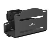 Maclean MC-116 - Supporto UC regolabile per unità centrale - Fissaggio a parete o colonna - Profondità 122-212 mm - Acciaio robusto 10 kg - Cinghie di sicurezza - Design elegante nero