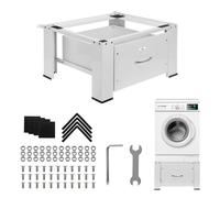 Base lavatrice/asciugatrice Maclean MC-117 W con cassetto integrato rialzo ad alta stabilità fino a 150 kg 63 × 54 cm bianco ergonomico