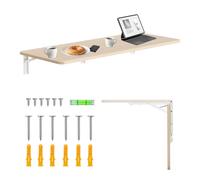 Maclean MC-128 WD Scaffale pieghevole a parete 100x40 cm legno chiaro 50kg
