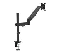 Maclean MC-135 - Supporto per monitor 17-32", molla a gas regolabile in altezza, orientabile, girevole, VESA 75 x 75, 100 x 100 cm, colore nero, scrivania ergonomica, gestione dei cavi