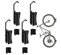 Maclean MC-171 Portabici da parete 4 pezzi - Carico 35 kg, nero