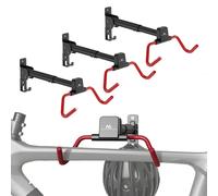 Maclean MC-172 portabici da parete 3 pezzi in acciaio regolabile 30 kg