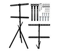 Maclean MC-182 B Supporto da pavimento TV da 37-80 pollici TV indipendente Treppiede Max. 60 kg Girevole ±45° VESA 600x400 Gestione Cavi Costruzione in Acciaio Nero
