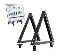 Maclean MC-183 - Supporto da pavimento mobile per TV con ruote, per TV da 37 a 80 pollici di peso fino a 75 kg. Carrello basso per TV, compatibile con VESA 100x100-800x400