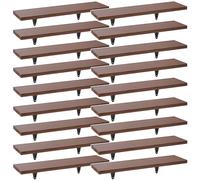 Maclean MC-331 Mensole a parete set 18 pz Noce 43x11,4 cm 8kg/ripiano