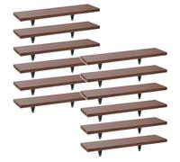 Maclean MC-331 Mensole a parete set di 12 8 kg max noce