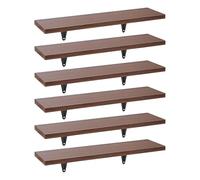 Maclean MC-331 Set di 6 Mensole da Muro, Carico 8 kg ogni Ripiano, Design minimalista, Soggiorno, Uffico, Cucina, Mensola Sospesa per libri, immagini, Liberamente Combinato