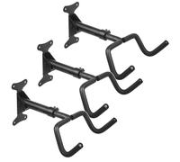 Maclean MC-431 Supporti parete bici, 3 pezzi, carico 30 kg, acciaio nero