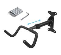 Maclean MC-431 Supporto a parete per bicicletta Portabicicletta orizzontale, acciaio Carico massimo 30 kg Garage Casa Cantina Pieghevole Gancio per Bici