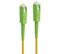 Maclean MC-436 Cavo a fibra ottica da SC/APC a SC/APC Monomodale 9/125 µm Patchcord patch simplex Installazione interna Giallo/Verde (10m)