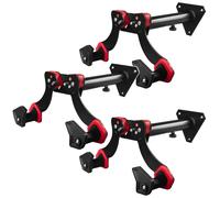 Maclean MC-449 Portabici da parete 3 pezzi Acciaio Nero 30kg