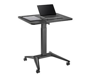 Maclean MC-453 - Scrivania portatile per computer portatile con regolazione pneumatica, 80 x 52 cm, max. 8 kg, altezza regolabile max. 109 cm Postazione di lavoro Carrello (nero)