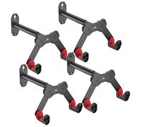 Maclean MC-457 Portabiciclette da parete - Set 4 pezzi Nero 25 kg