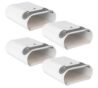 Maclean MC-466 Portabiciclette da parete 4 pezzi ripiano legno 25kg Bianco