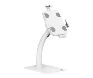 Maclean MC-468W Supporto pubblicitario da scrivania per tablet 7,9-11'' con blocco Inclinabile Rotabile Negozio Fiera (Bianco)