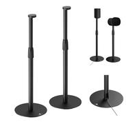 Maclean MC-496 Supporto da pavimento per Sonos Era 100 e 300 | Regolabile 682-1068 mm | Gestione cavi e base stabile | Set di 2 treppiedi neri | Design elegante e sicuro