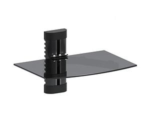 Maclean MC-663 Supporto DVD da Parete Singola Mensola in Vetro Scaffale da Muro Console PS3 PS4 Xbox