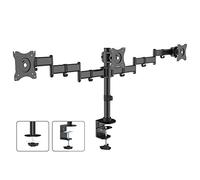 Supporto da scrivania Per Tre Monitor 13"-27" 8kg, Vesa 75x75 e 100x100