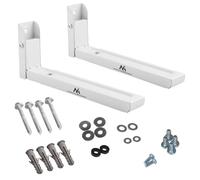 Maclean MC-915W Supporto universale per microonde con braccio telescopico, per forno a microonde, forno fino a 30 kg (Bianco)