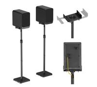 Maclean MC-916 Set 2 Supporti da Pavimento per Diffusori Nero