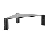 Maclean MC-935 Supporto triangolare per monitor ad angolo con regolazione in altezza fino a 20 kg Alzacomputer