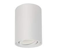 Maclean MCE 422W per Lampadine LED GU10 Max.40W Plafone Orientabile Faretto da Soffitto Diversi Colori e Forme IP20 Spot Moderno (Bianco, 1x Plafoniera Rotonda)