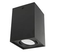 Maclean MCE 426B per Lampadine LED GU10 Max.40W Plafone Orientabile Faretto da Soffitto Diversi Colori e Forme IP20 Spot Moderno (Nero, 1x Plafoniera Quadrata)