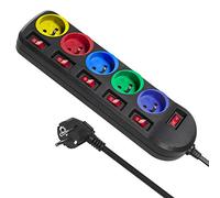 Prolunga Multipresa Da 5 Posti 250VAC/10A MCE204M Maclean Energy