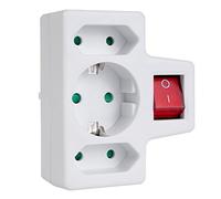 Maclean MCE215 Presa tripla alimentazione con interruttore versione tedesca 1x16A 2x2,5A