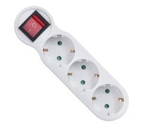 Maclean MCE216 Ciabata Tripla presa con interruttore, con messa a terra 16A versione tedesca (1)