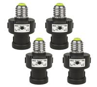 Maclean MCE21B Portalampada E27 con sensore crepuscolare e timer 4 pezzi