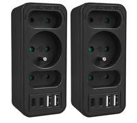 Maclean MCE248 F/B, multipresa 3 prese + 4 USB (2xA, 2xC PD 20W)