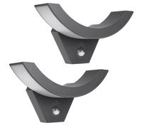 2 lampade LED con sensore di movimento e crepuscolare grigie 10 W