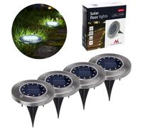 Maclean MCE318 Set di 4 luci solari LED da giardino IP44 4000K 70 lm