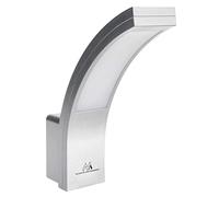 Maclean MCE343 Lampada da Facciata LED Esterno Elegante Risparmio Energetico Resistente Condizioni Atmosferiche IP54 4000 K Bianco Naturale (Argento)