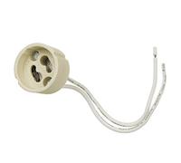 Maclean MCE428 Presa GU10 Base Ceramica per LED Alogena Cavo 14cm 250 Volt 2A Max.500 W Facile Installazione (1x Presa Maclean MCE428)