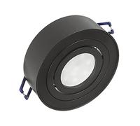 Maclean MCE462 B Faretto da incasso Spot light per LED alogena GU10 (Faretto rotondo- senza lamp., Nero)