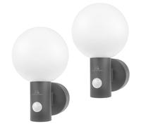 Maclean MCE515 GR Lampada LED Esterno Sensore PIR 15W 1600lm 4000K IP65 Set 2pz