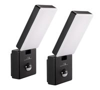 Maclean MCE516 B Lampada LED con sensore PIR 10W IP65 2 pezzi, 800 lm, 4000K