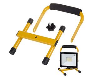 Maclean MCE652 Yellow Supporto da pavimento per Faretti Proiettori a LED Rotazione Angolo regolabile (Per MCE550 / MCE650)