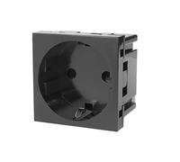 Maclean MCE719B Presa da incasso senza telaio con protezione da contatto (presa Schuko, colore nero) Presa Maclean di tipo F (tedesca)