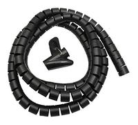 Maclean MCTV-676 Copricavo Copertura del Cavo Organizzatore Spirale per Fili Raccoglicavi Flessibile Nero 2 m