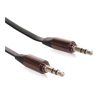 Maclean MCTV-695 B Cavo Jack 3.5mm-Jack 3.5mm Lunghezza 2m Premium Slim Piatto Colore Nero