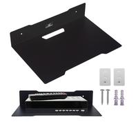 Maclean Mensola a parete per decoder MC-122, acciaio nero 30x20,5 cm