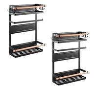 Maclean Ripiano magnetico frigorifero/lavatrice, nero, 12 kg max, MC-910, 2 pezzi